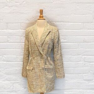 Chic Tweed Blazer Coat